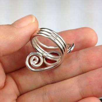 Zilveren edelsteen ring met rood Koraal ring maat 18 mm